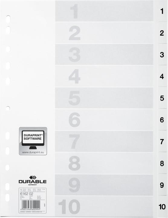 Produktbild Durable Register A4 1-10, mit Indexblatt