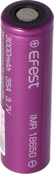 Efest Battery Purple IMR 18650 maximum 35A current output (Flat Top) incl. battery protection box (1 pcs., 18650, 3000 mAh)