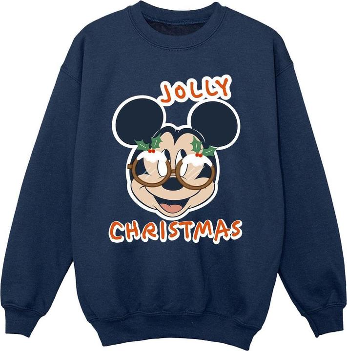 Disney Mickey Mouse Jolly Christmas Glasses Sweatshirt Mädchen