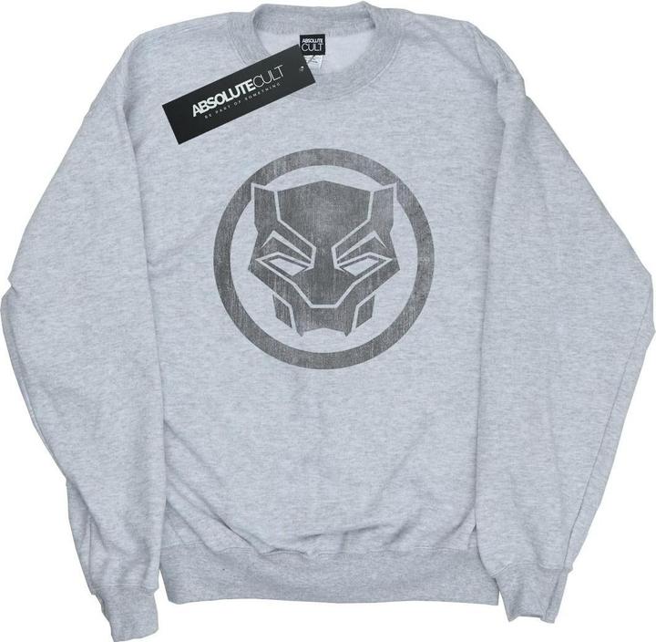 Black Panther Distressed Icon Baumwolle Sweatshirt