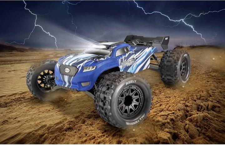 Image du produit Reely Thor Black Brushed 1:10 RC model car electric monster truck all-wheel drive (4WD) 100% RtR 2.4 (RTR Prêt à fonctionner)