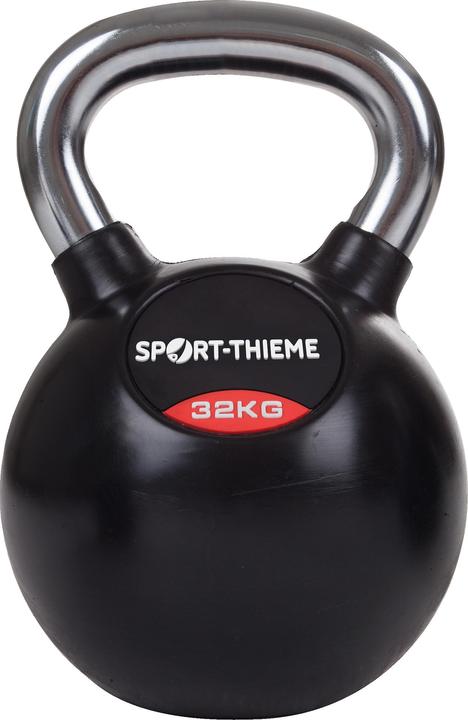Actual product image Sport-Thieme Kettlebell rubberized with smooth chrome handle