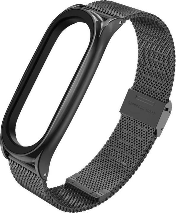 Image du produit Tech Išmaniosios apyrankės Xiaomi Mi Smart Band 5/6 dirželis, Juodos spalvos (Acier inoxydable, Xiaomi Mi Smart Band 5)