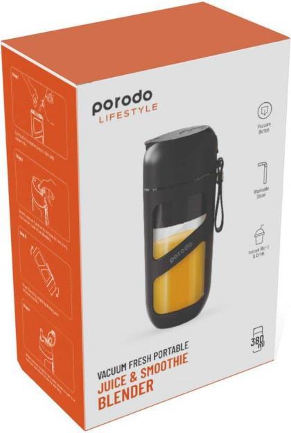 Produktbild Porodo Vacuum Fresh Portable Juicer & Smoothie Blender 380mL 1500mAh