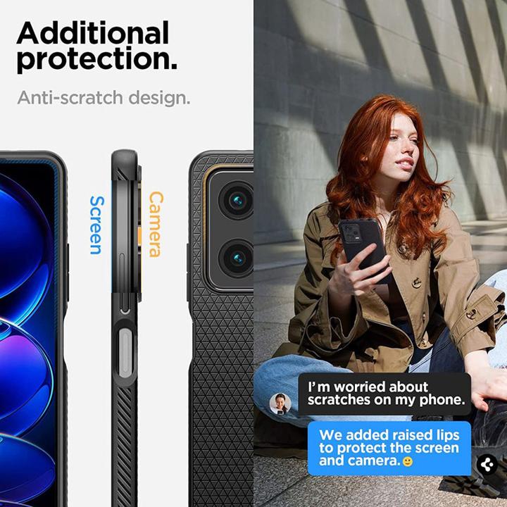 Produktbild Spigen Liquid Air - Etui do Xiaomi Redmi Note 12 Pro 5G / POCO X5 Pro 5G (Czarny) (Xiaomi Redmi Note 12 Pro 5G, Xiaomi Poco X5 Pro)