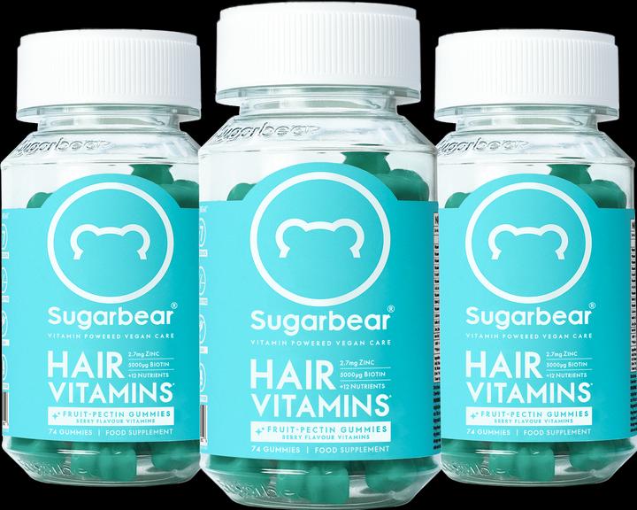 Actual product image Sugarbear Hair Vitamins Gummies 3 months (3 Piece, Gummies, 450 g)