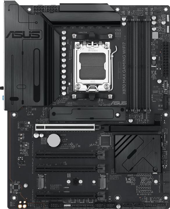 Produktbild ASUS MB AMD AM5 X870 MAX GAMING WIFI7 (AM5, AMD X870, ATX)