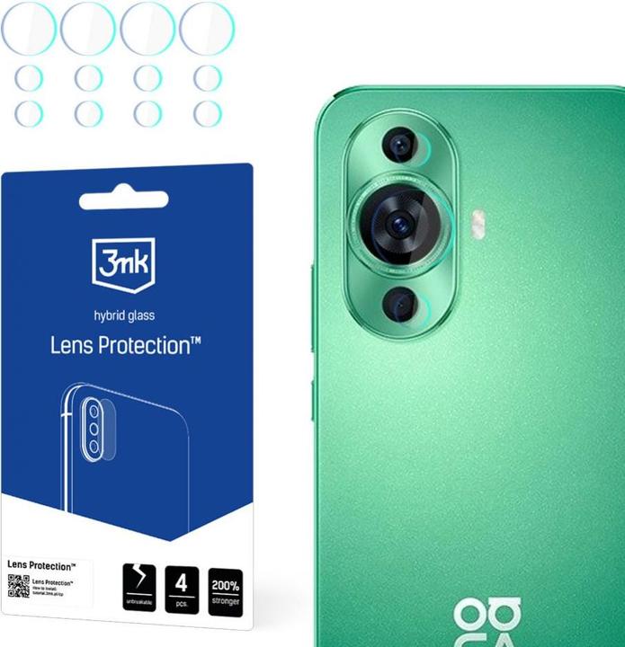 Actual product image 3MK hybrid glass Lens Protection for camera for Huawei Nova 11 (1 Piece, Huawei Nova 11i)