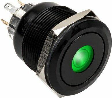 Immagine prodotto DimasTech Pulsante antivandalismo 25 mm, punto nero - RGB
