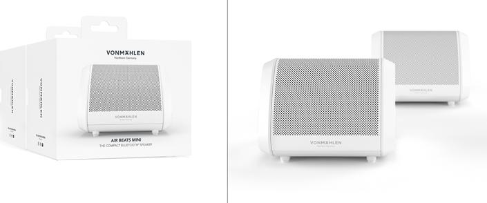 Image du produit Vonmählen Enceinte Bluetooth Air Beats Mini Blanc (13 h, Fonctionnement sur batterie)