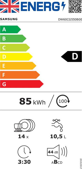 Energie-Label Samsung DW60CG550B00ET