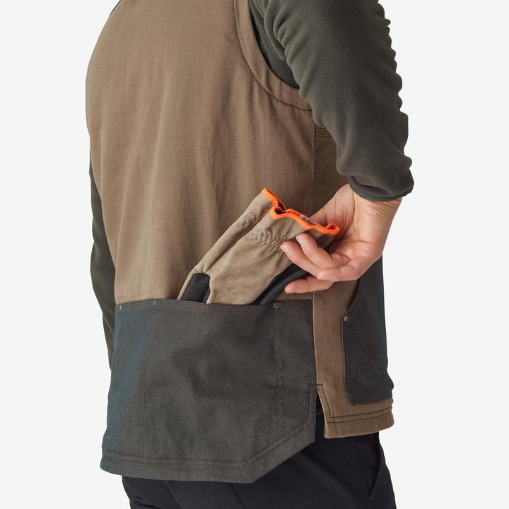 Actual product image Solognac Waistcoat 500 padded hardwearing brown (XXL)