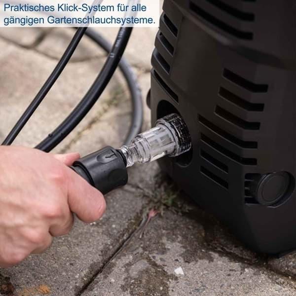 Produktbild Scheppach Hochdruckreiniger 1400W, 110 bar inkl. Quick-Connect-System & Zubehör (Netzbetrieb)