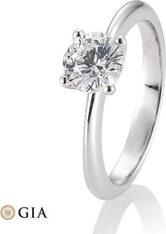Actual product image Breuning 4 prong set 0.80-1.50 ct. (58, 585/14 K Gold)