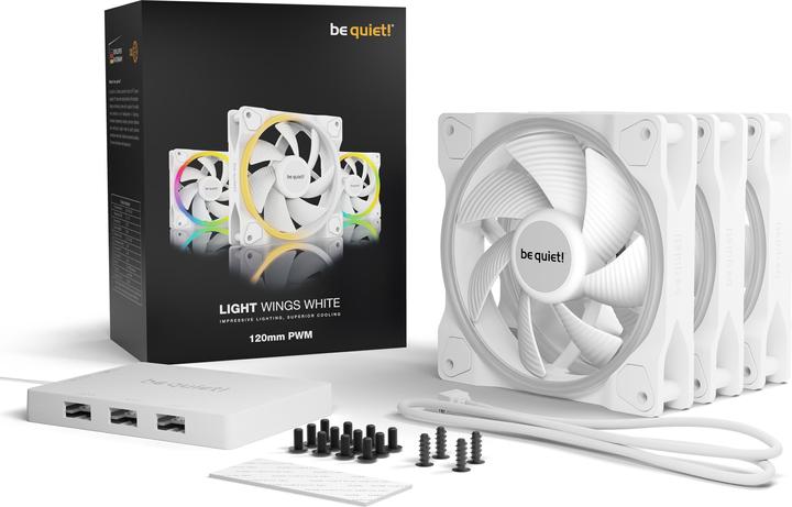 Productafbeelding be quiet! Light Wings PWM 3er wh 120mm BL100 (120 mm, 3 x)