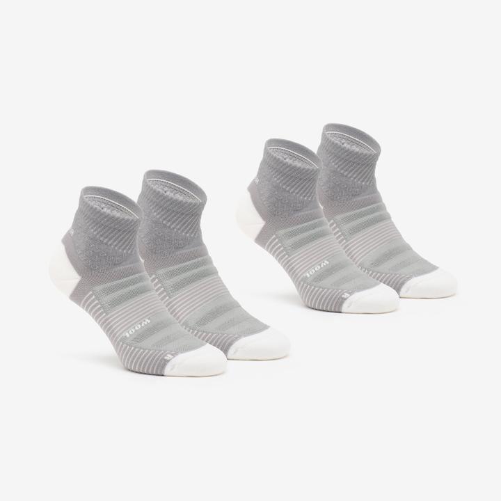 Actual product image Quechua Wandersocken halbhoch 2 Paar - Hike 900 grau (35, 38)