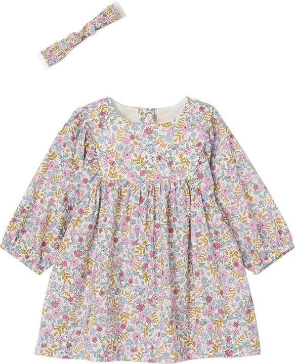 Immagine prodotto Vertbaudet Mädchen Baby-Set mit Blumen: Kleid & Haarband (74)