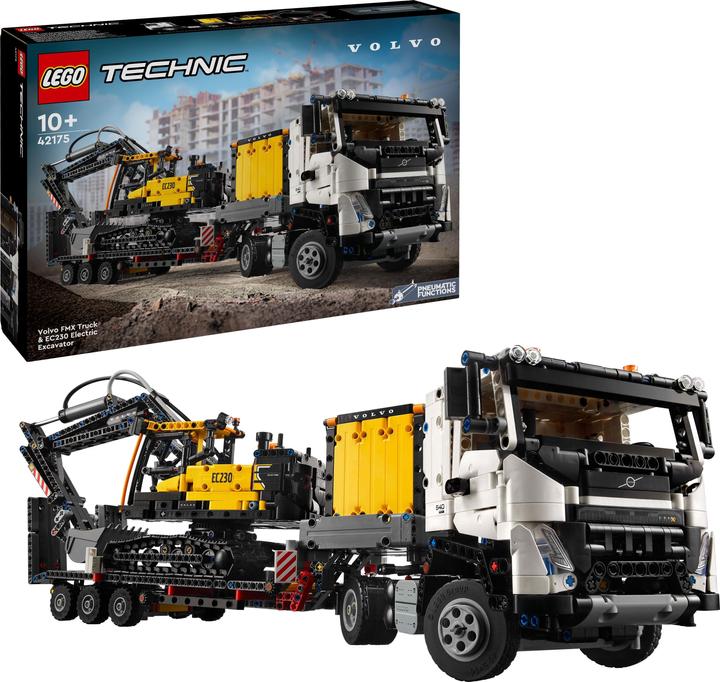 Immagine prodotto LEGO 42175 Camion Volvo FMX con escavatore elettrico cingolato EC230 (42175, LEGO Technic)