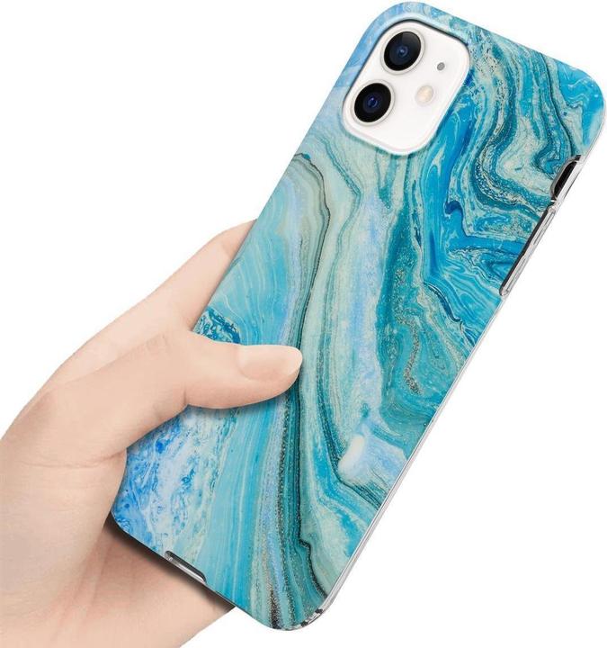 Image du produit Cadorabo Couverture IMD TPU Marbre coloré (Realme 12 Pro+, Apple iPhone 12)