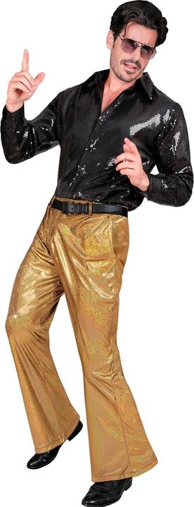 Produktbild Widmann Disco Glitzer Herrenhose gold (XL)