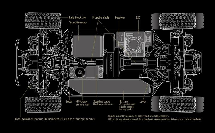 Actual product image Tamiya XM-01 Pro Chassis Kit (Kit)