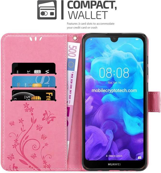 Actual product image Cadorabo Flower Book Cover (Huawei Y6 Pro)