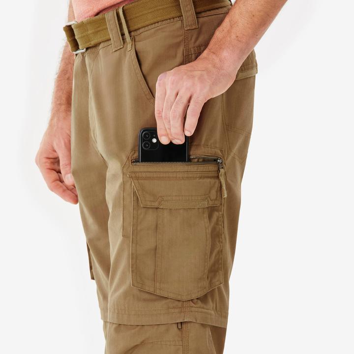 Image du produit Forclaz Pantalon cargo modulable de trek voyage - travel 500 modul marron bronze homme (XL)