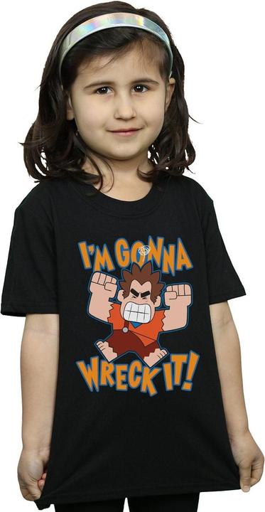 Actual product image Disney Girls Wreck It Ralph I'm Gonna Wreck It Cotton T-Shirt (140, 146)