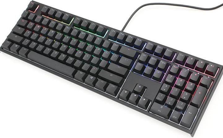 Produktbild Ducky ONE 2 Backlit PBT Gaming Tastatur, MX-Blue, RGB LED - schwarz (US) (US, Kabelgebunden)