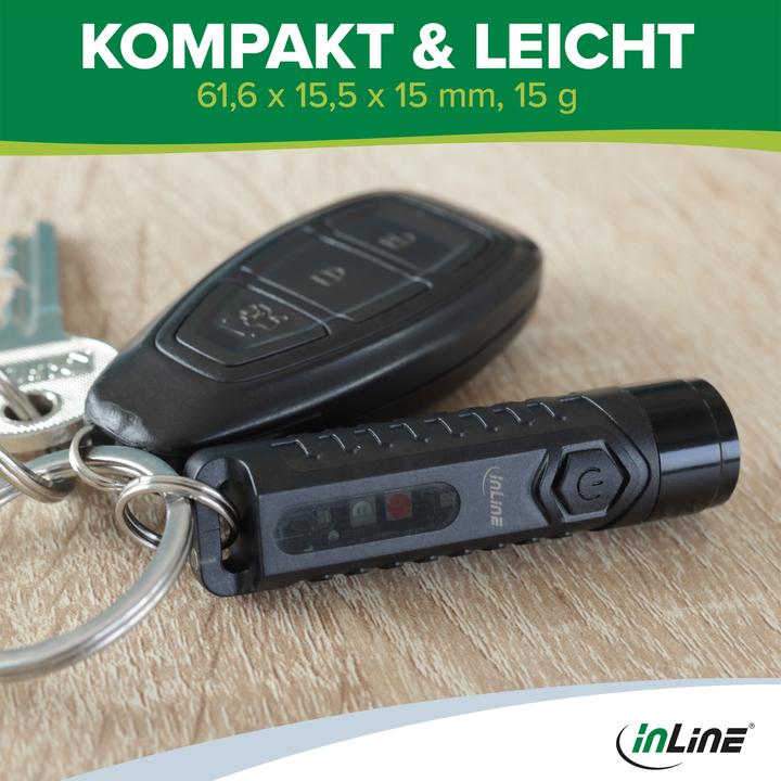 Productafbeelding InLine ® KeyFinder, smarter Schlüsselanhänger mit LED-Licht, 300mAh, IPX65