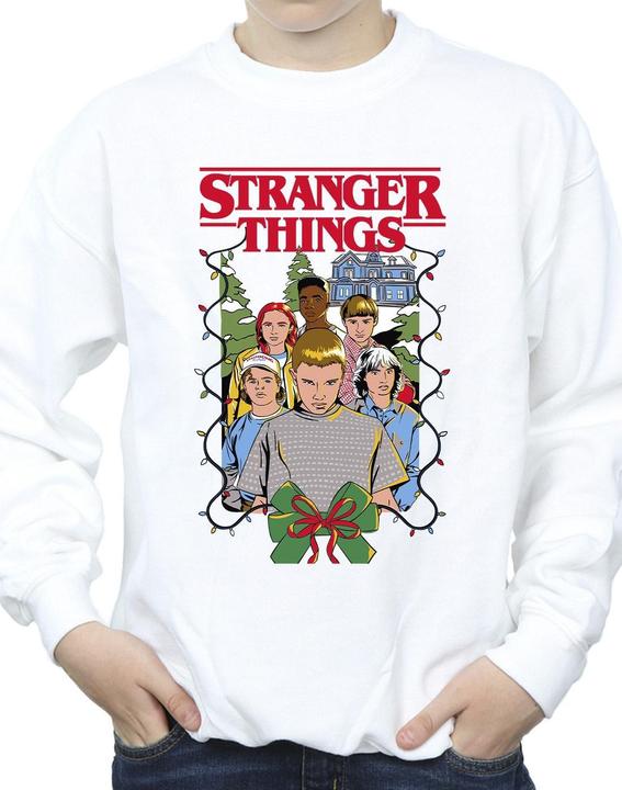 Actual product image Netflix Boys Stranger Things Christmas Poster Sweatshirt (152, 158)
