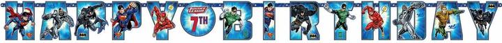 Justice League Schriftzeichen Happy Birthday Banner