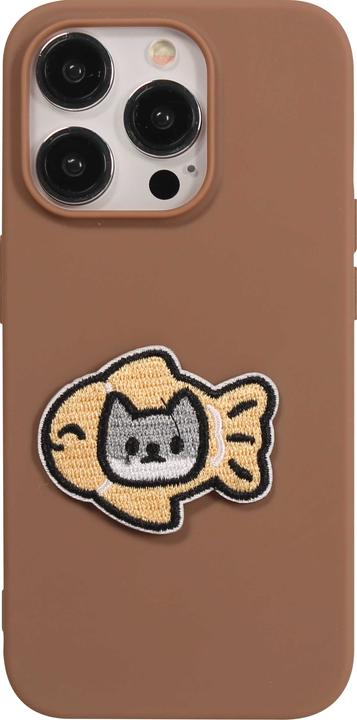 Produktbild PhoneLook Sticker Aufkleber für Handy/Tablet/Computer 3D gestickt Cat inside Fish