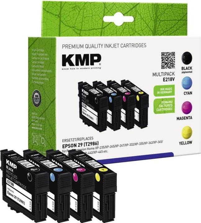 Actual product image KMP E218V Multipack BK/C/M/Y compatible with Epson T 2986 (M, FC, C, Y)