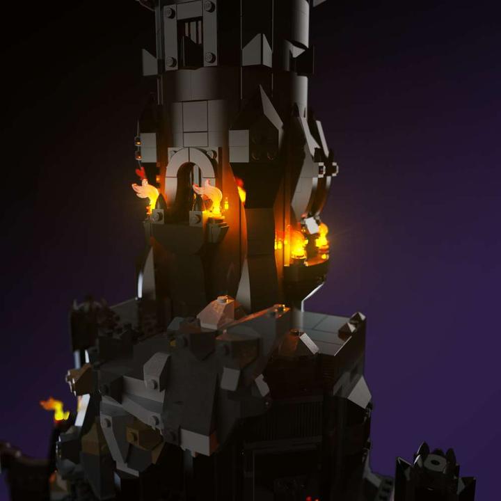 Actual product image Light my bricks LMB 2.0 LEGO 10333 The Lord of the Rings: Barad-dûr Light Kit