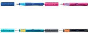 Actual product image Pelikan Fountain pen o junior P68L, blue ergonomic soft grip zone, stainless steel nib with (Blue, 1 x)