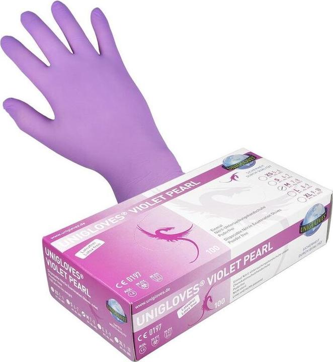 Produktbild Unigloves Violet Pearl Nitrilhandschuhe XL (9-10) (9, 10, XL)