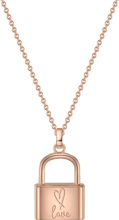 Glanzstücke München Damen Schloss Sterling Silber roségold 40,0 cm Basiskette + 5,0 cm Verlängerung - 11852 (Sterling Silber, 40 - 45 cm)