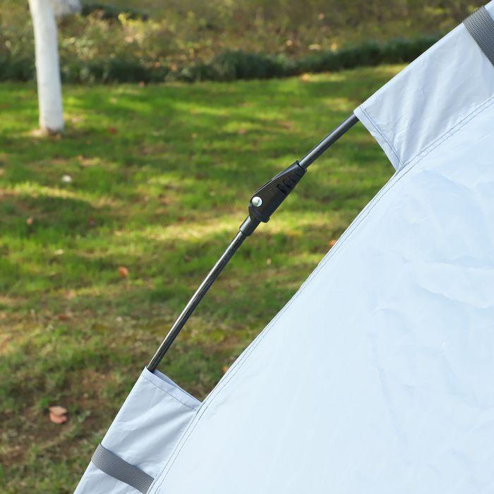 Produktbild Swisshandel24 Camping Zelt 3-4 Personen Zelt Familienzelt Kuppelzelt 210T PU 3000mm einfache Einrichtung Stahl Gla (Kuppelzelt, 4 Personen)