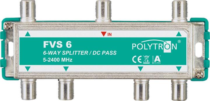 Productafbeelding Polytron F-verdeler 6-weg 5-2400MHz FVS 6 DC doorvoer 3061800 (Verdeler)