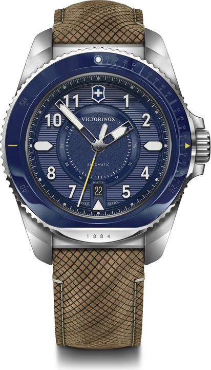 Immagine prodotto Victorinox Journey 1884 Automatic, Orologio subacqueo, Orologio da uomo, 43 cm, Quadrante blu, Cinturino in (Orologio sub, 43 mm)