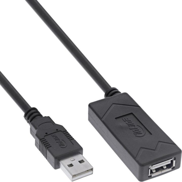 Produktbild InLine USB 2.0 Aktiv-Verlängerung, USB-A Stecker/Buchse, 7,5m (7.50 m, USB 2.0)