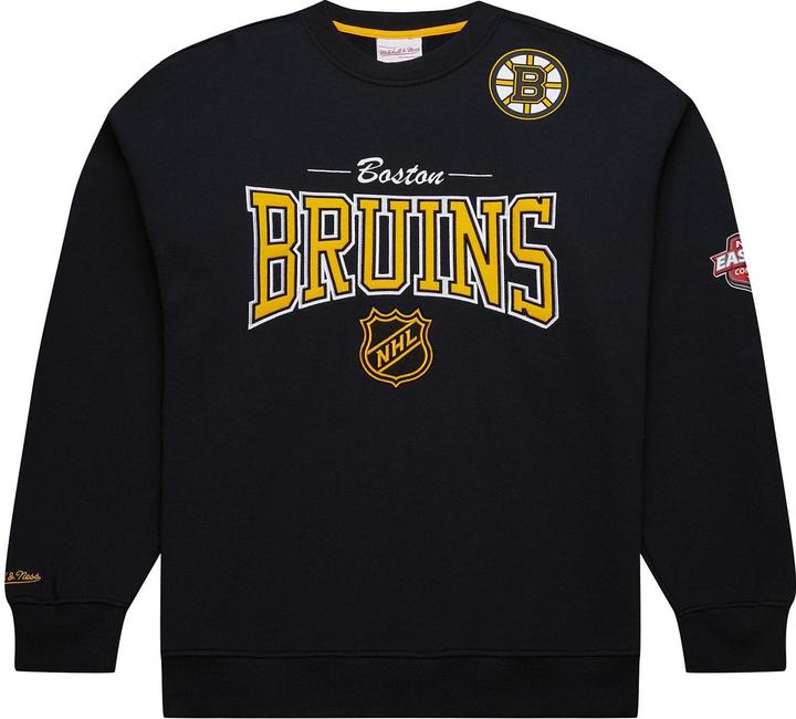Mitchell & Ness Fleece BACKPRINT Pullover Boston Bruins - L (L)