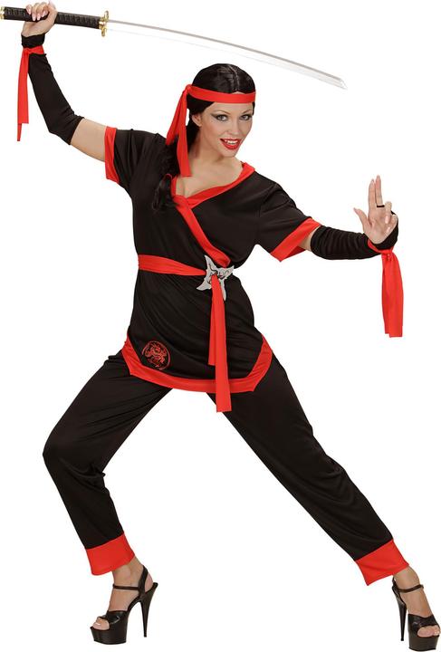Immagine prodotto Widmann NINJA GIRL (giacca, pantaloni, cintura, guanti senza dita, cordoncini, fascia per capelli), XS (XS)