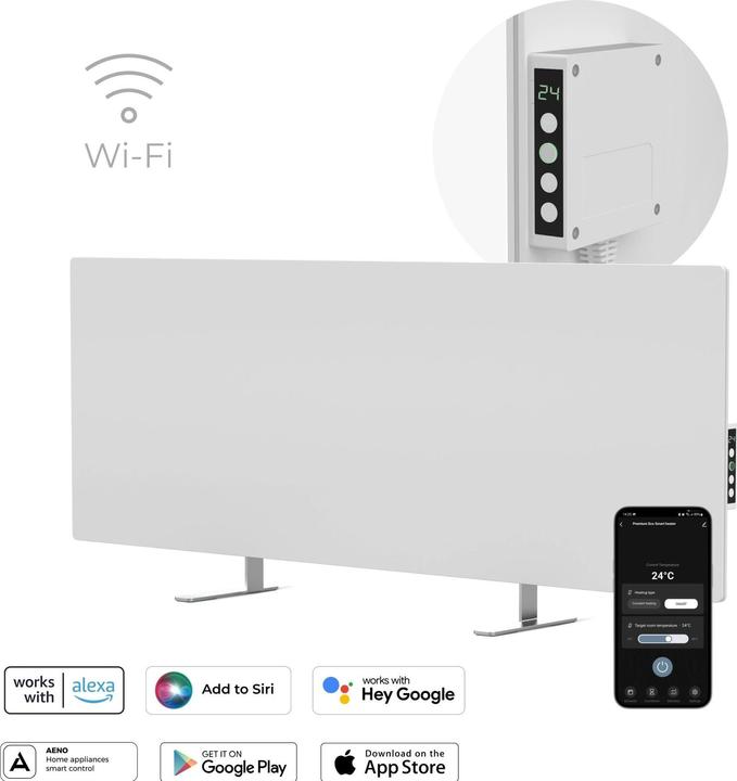 Produktbild Aeno Infrarotheizer Premium Eco Smart LED 700 W, Grau (700 W)