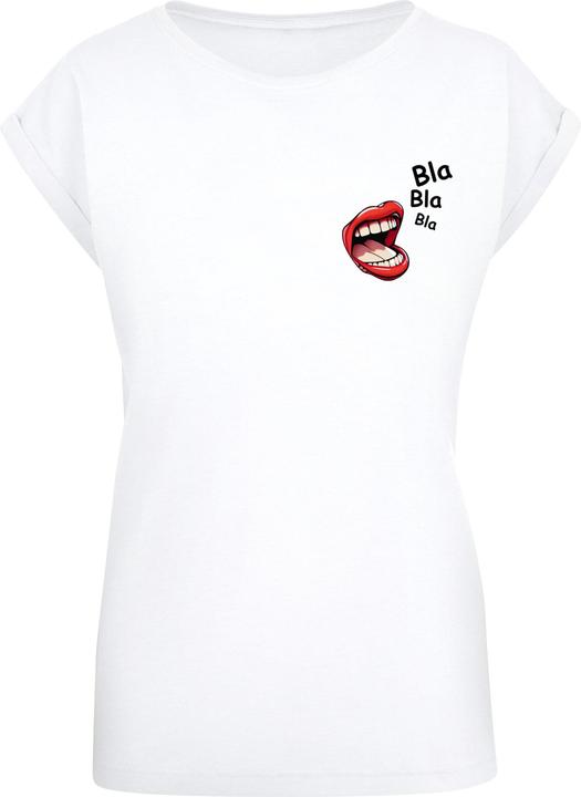 Actual product image Merchcode Ladies Bla Bla Bla Comic Extended Shoulder Tee - 112883 (4XL)