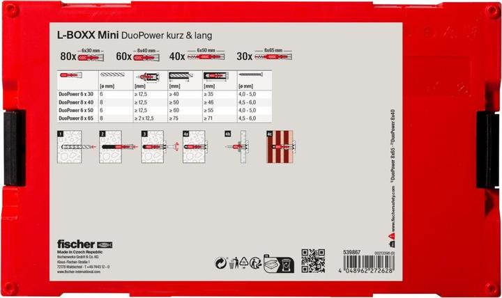 Image du produit Fischer FIXtainer - DUOPOWER court/long (210) (210 pcs)