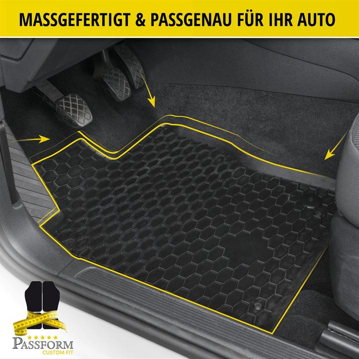 Actual product image Walser Rubber mats suitable for Kia Sportage V 2021-Today, Hyundai Tucson 2020-Today (2 front mats + 2 rear mats)