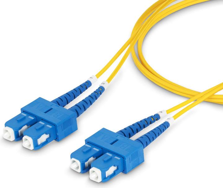 Image du produit StarTech com Câble Fibre Optique de 2m Duplex Monomode SC à SC (UPC) OS2, 9/125µm, 40G/100G, Cordon (CAT6, 2 m)