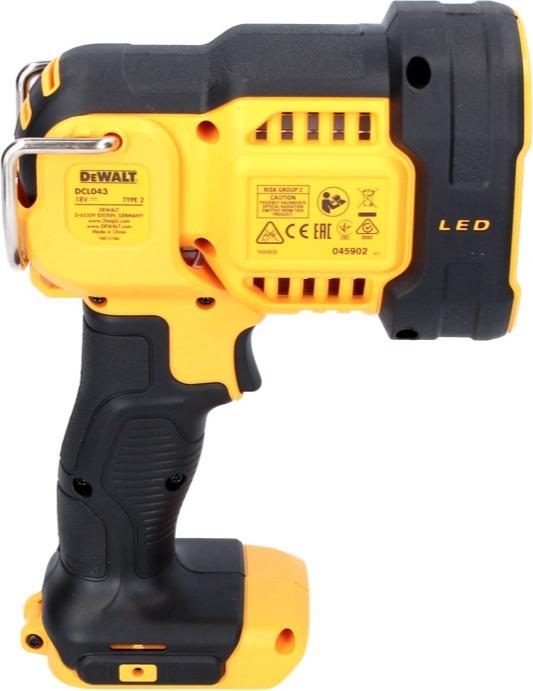 Actual product image DeWalt DCL 043 18V XR Li-Ion Cordless Torch + 2 x Batteries 5,0 Ah + Charger